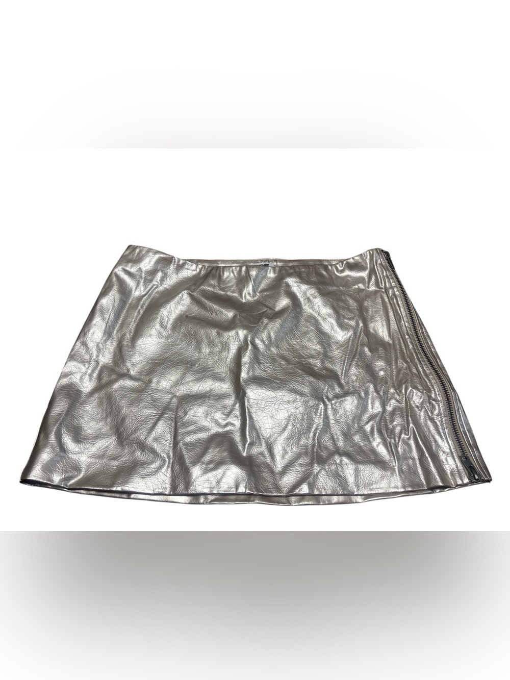 Metallic Silver Mini Skirt - Sleek Party Style